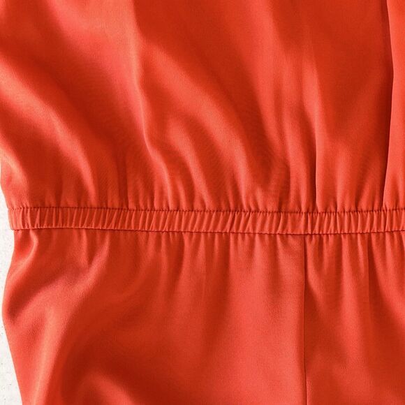 LOFT Hi Low Color Block Sleeveless Maxi Dress Womens 8 Orange Tan Sleeveless - Picture 6 of 7